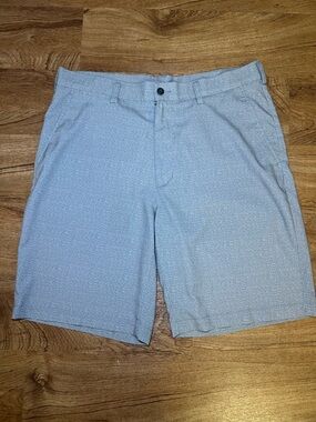 PGA Tour Gray Flat Front Golf Shorts Mens 34 Performance Stretch